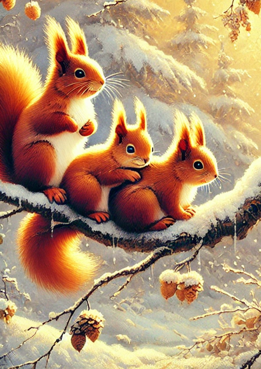 Sticker Sheet – Three Squirrels Full Cat. No. 2778