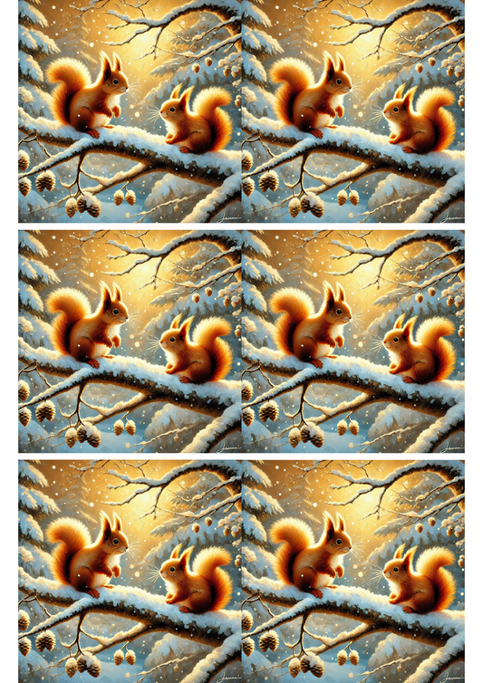 Sticker Sheet – Two Squirrels Collage Cat. No. 2775