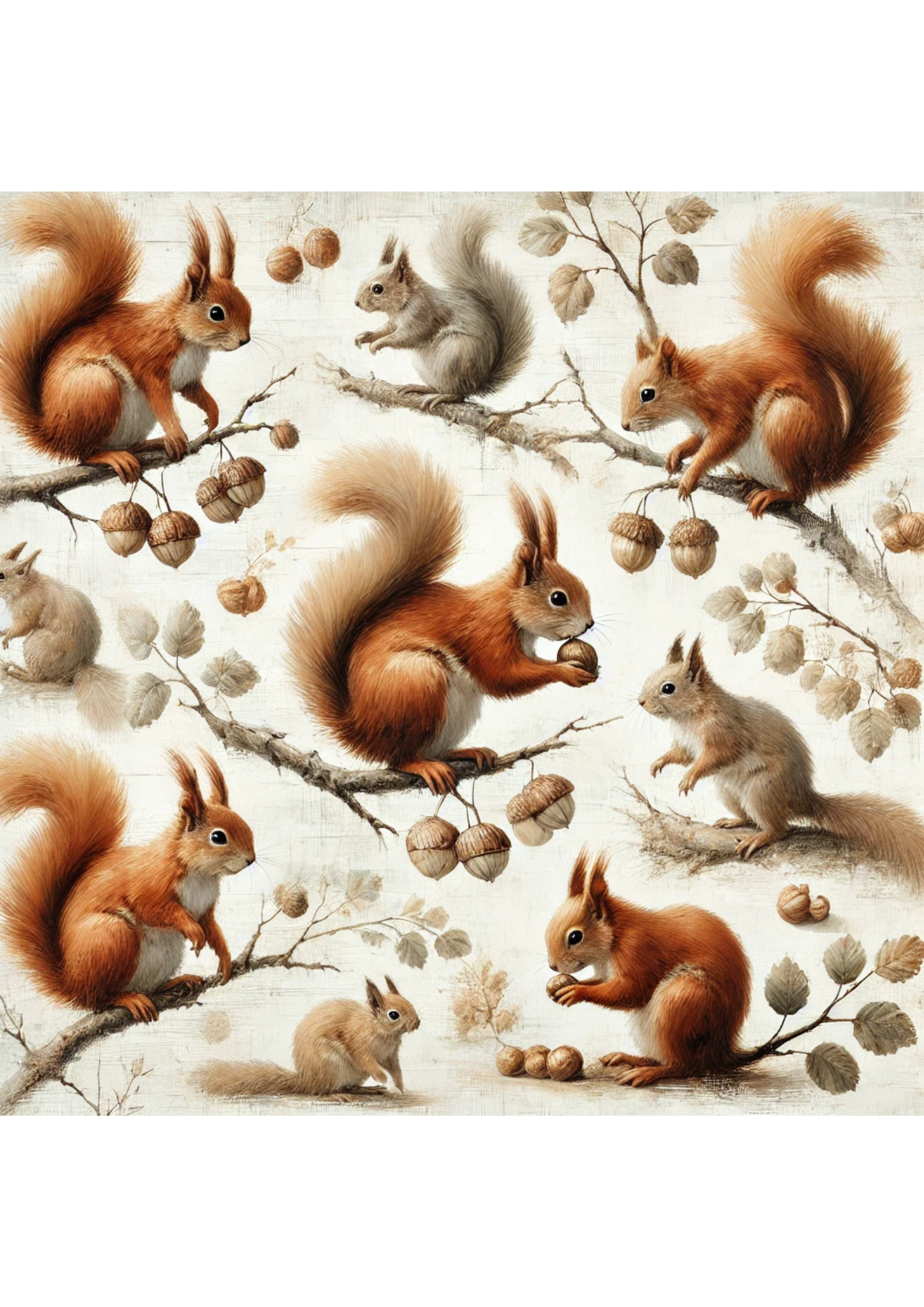 Sticker Sheet / Greeting Card – Squirrels Full Cat. No. 3178