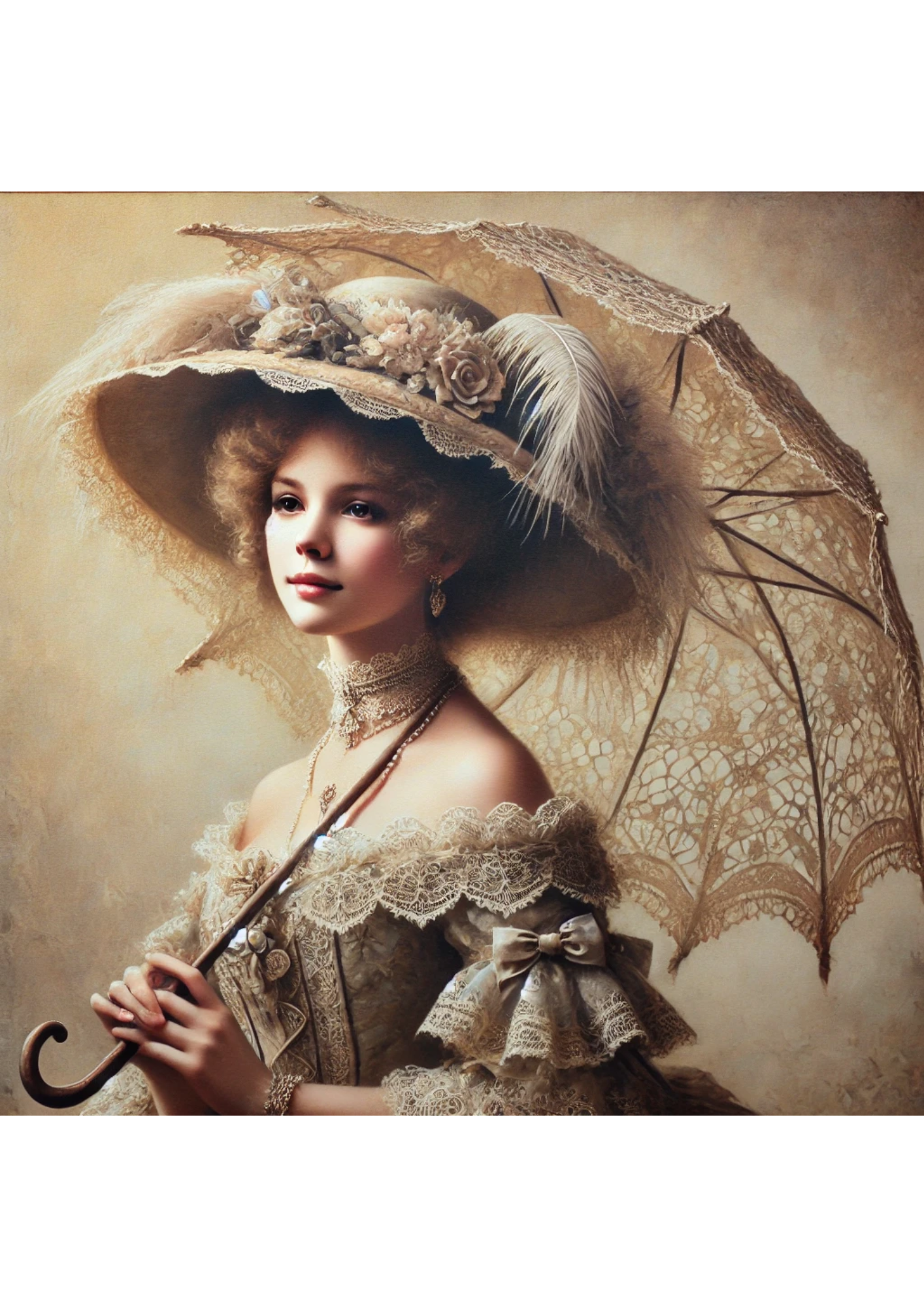 Sticker Sheet / Greeting Card – Victorian Woman Full Cat. No. 2656