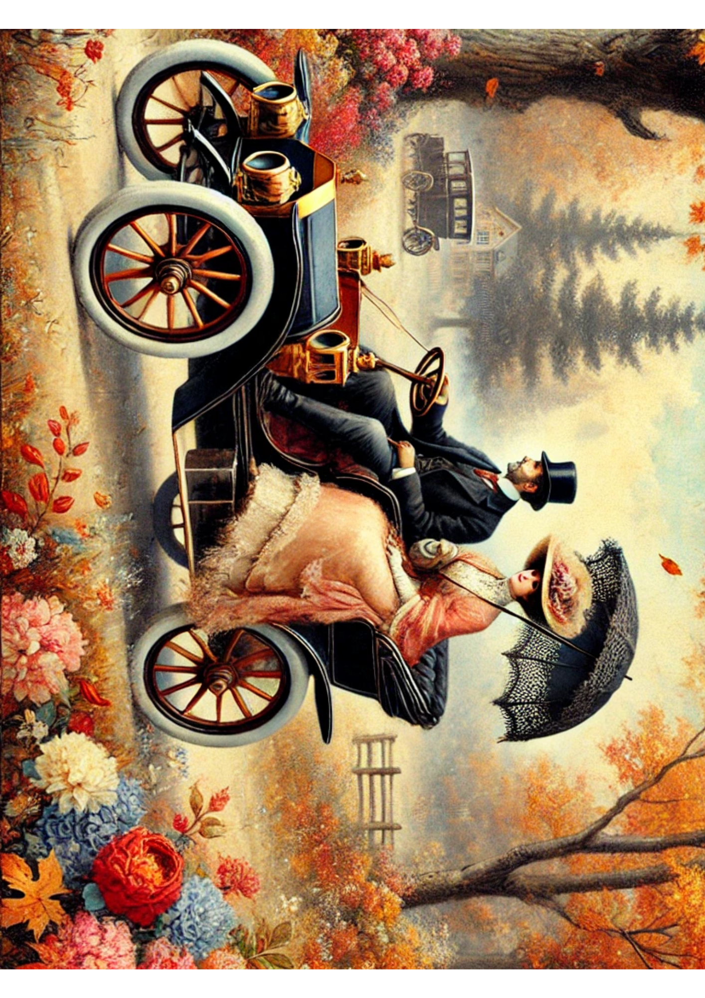 Sticker Sheet / Greeting Card – Victorian Car Full Cat. No. 3184