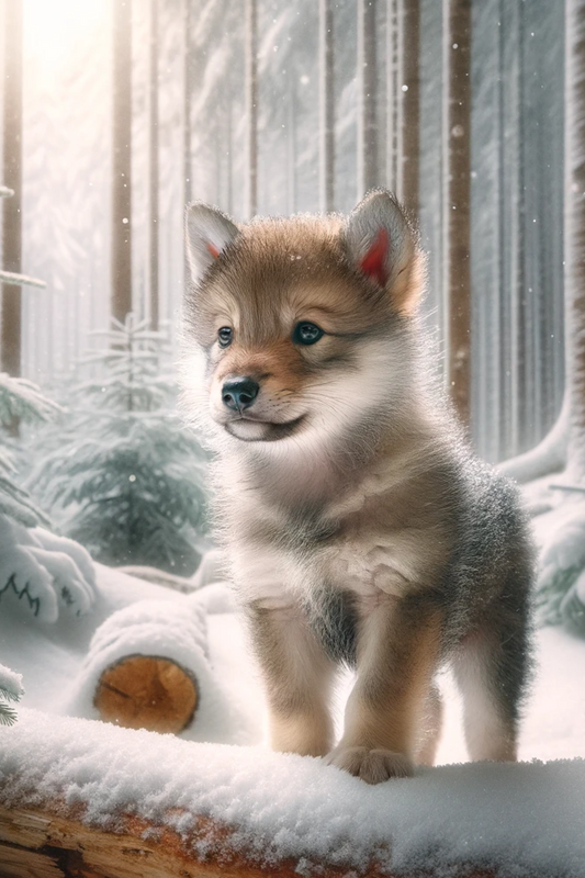 Sticker Sheet – Little Wolf, Forest in Winter Full Cat No. 778