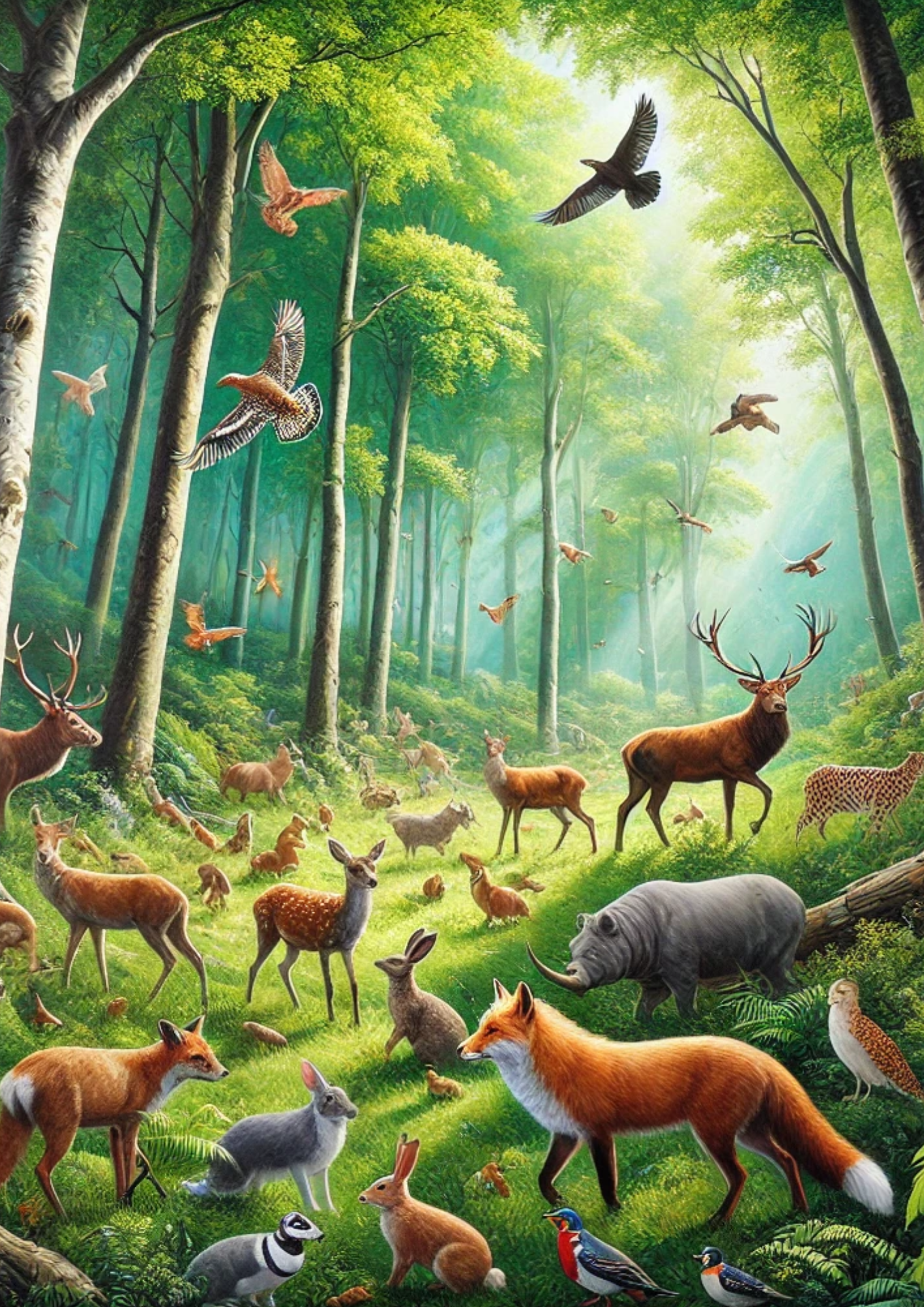 Sticker Sheet / Greeting Card – Wild Animals Full Cat. No. 2660