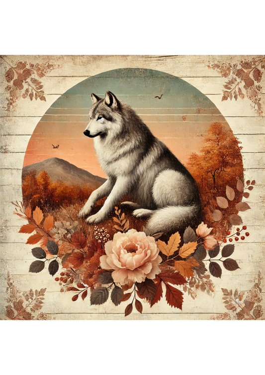 Sticker Sheet – Wolf in Autumn 3 Full Cat. No. 2664