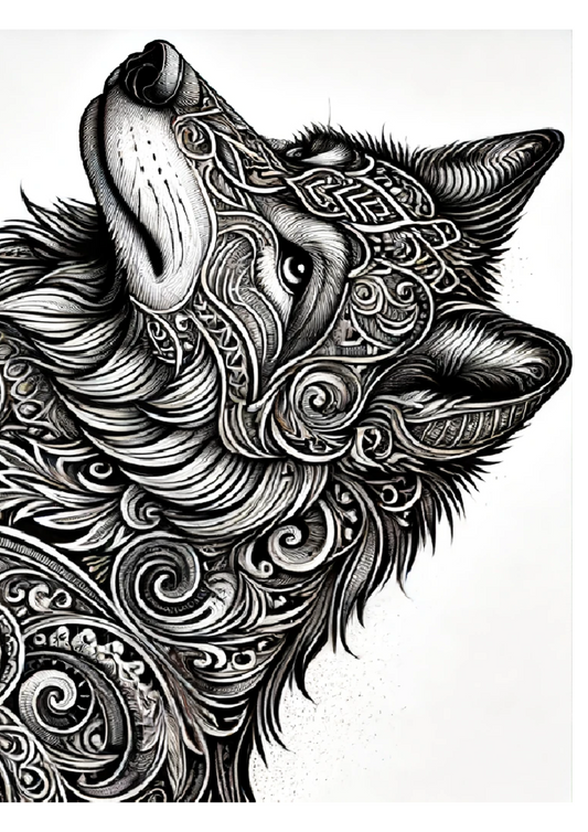 Sticker Sheet – Wolf In Gothic Style Full Cat. No. 1245