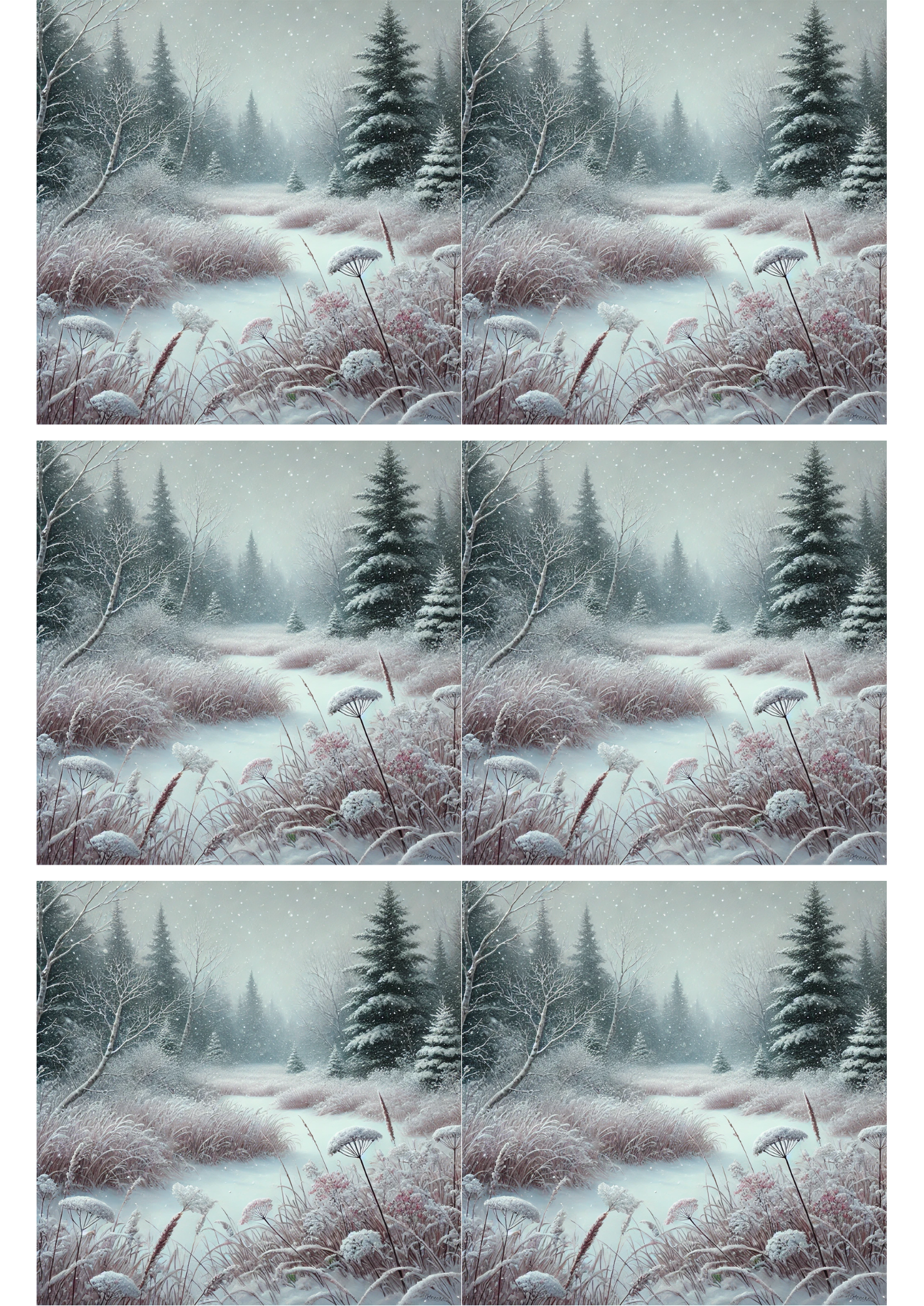 Sticker Sheet / Greeting Card – Winter Collage Cat. No. 2667