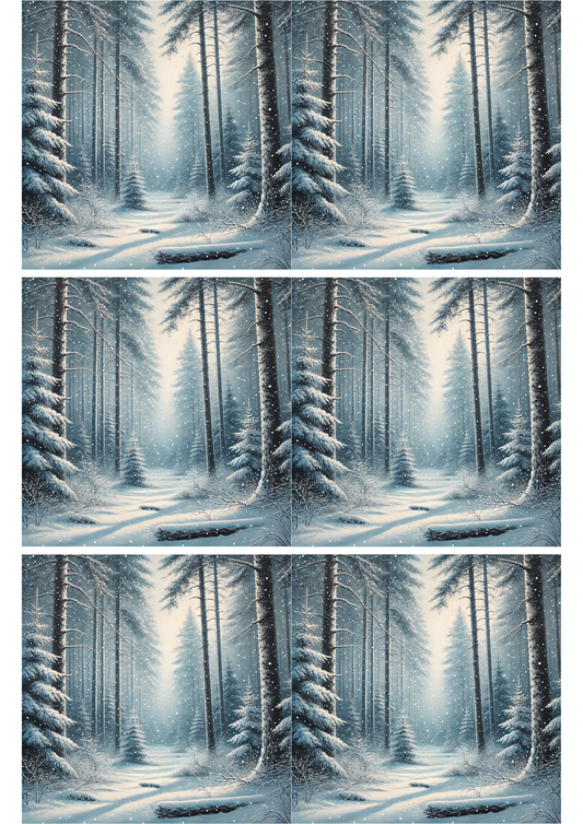 Sticker Sheet – Winter Forest Collage Cat. No. 2669