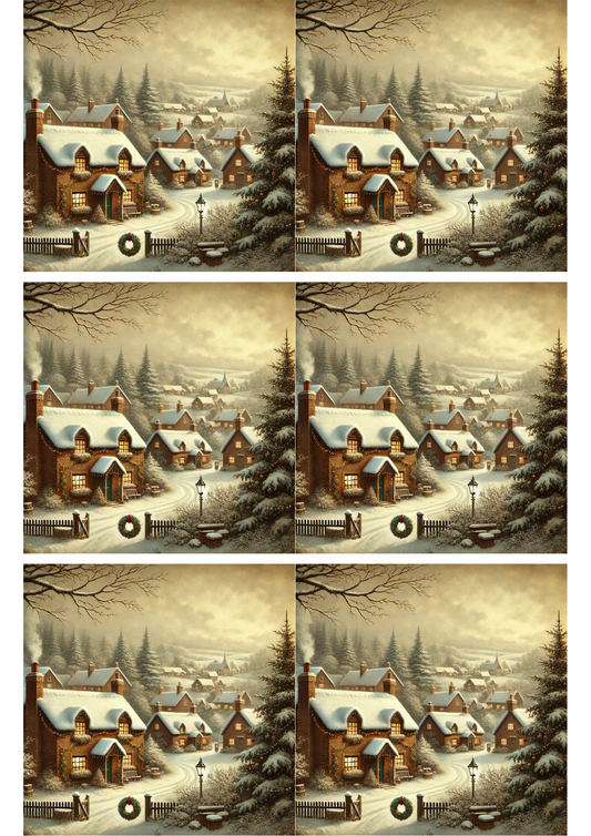 Sticker Sheet – Winter Village Collage Cat. No. 2681