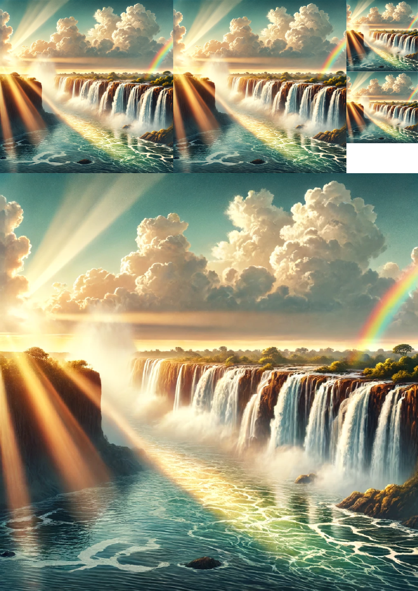 Sticker Sheet / Greeting Card – Victoria Falls Collage Cat. No. 1407