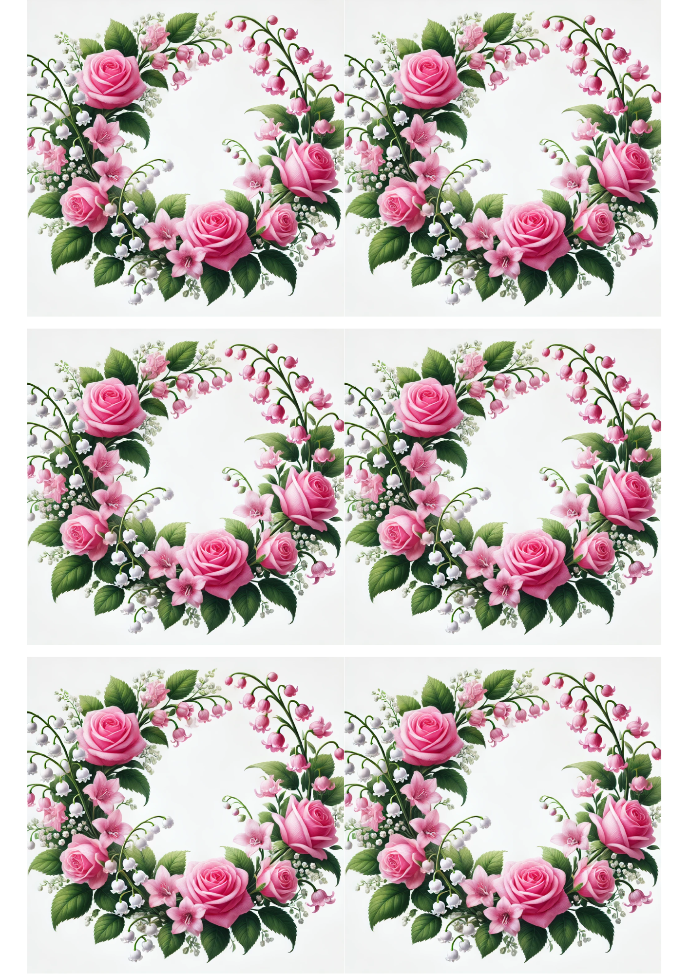 Sticker Sheet / Greeting Card – Wreath Collage Cat. No. 2691