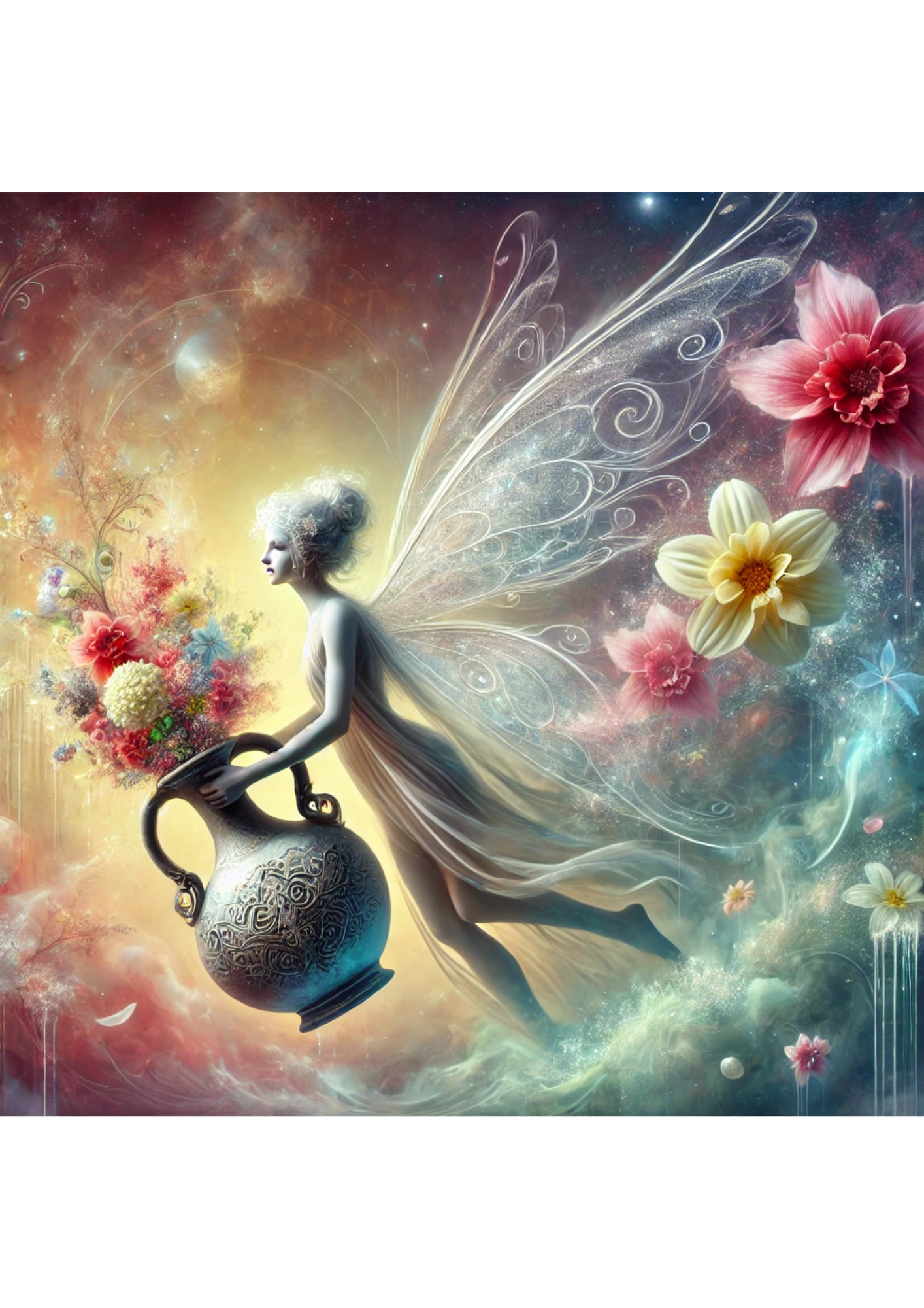 Sticker Sheet / Greeting Card – Fairy and Jug Full Cat. No. 2928