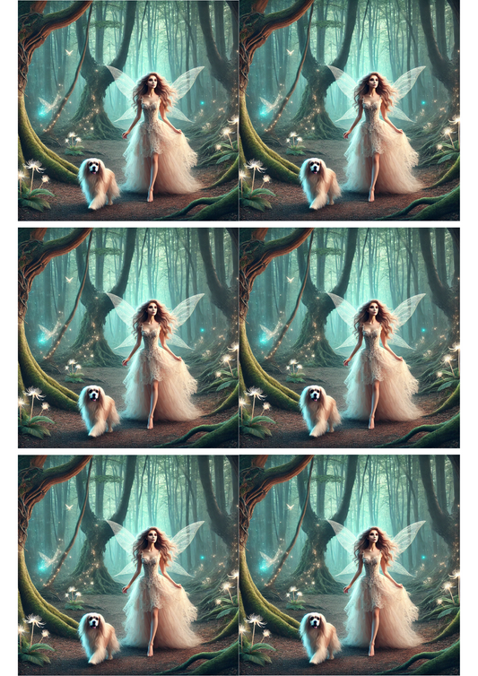 Sticker Sheet – Fairy and Dog Collage Cat. No. 2699