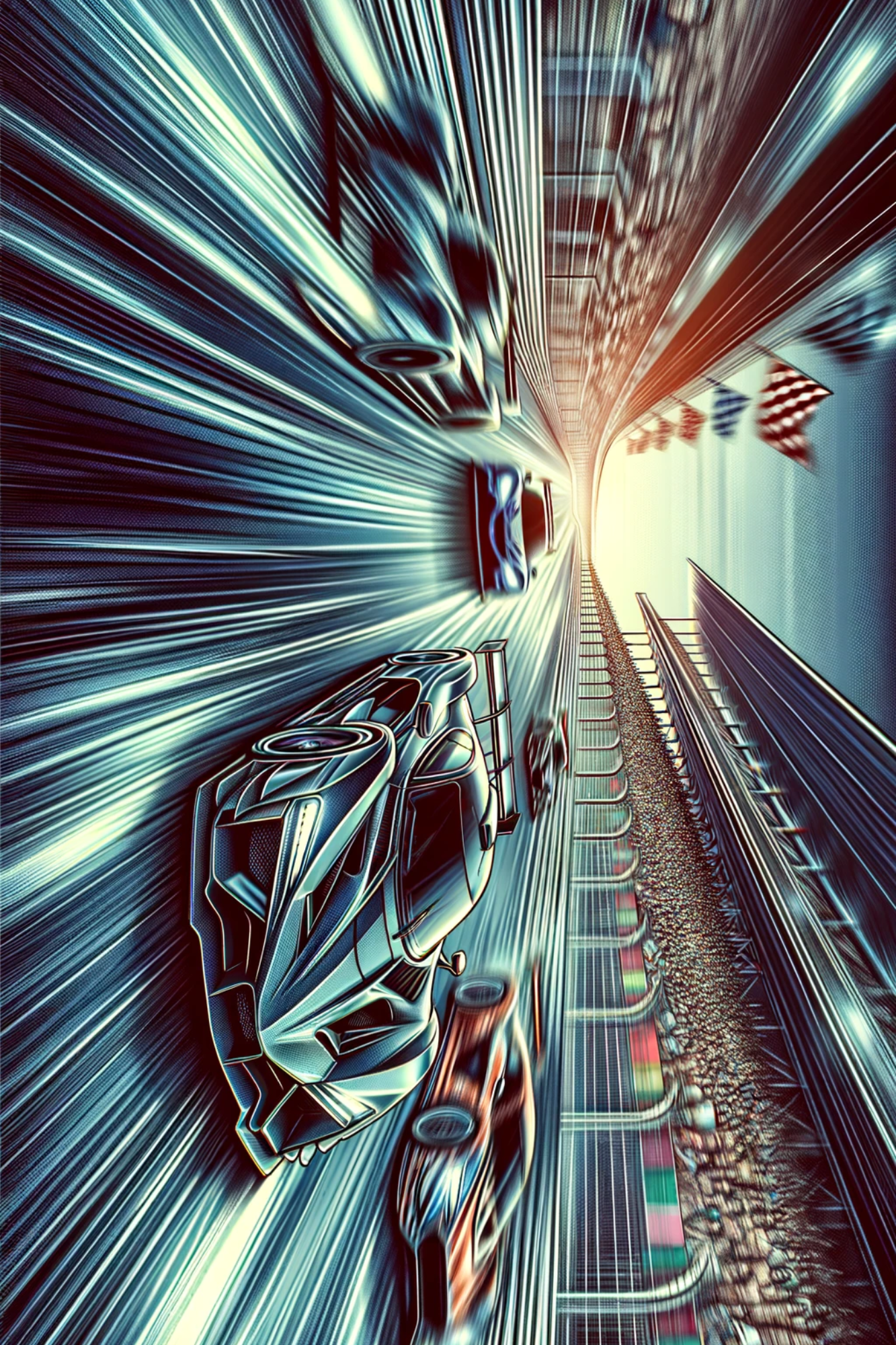 Sticker Sheet / Greeting Card – Car Racing Full Cat. No. 479