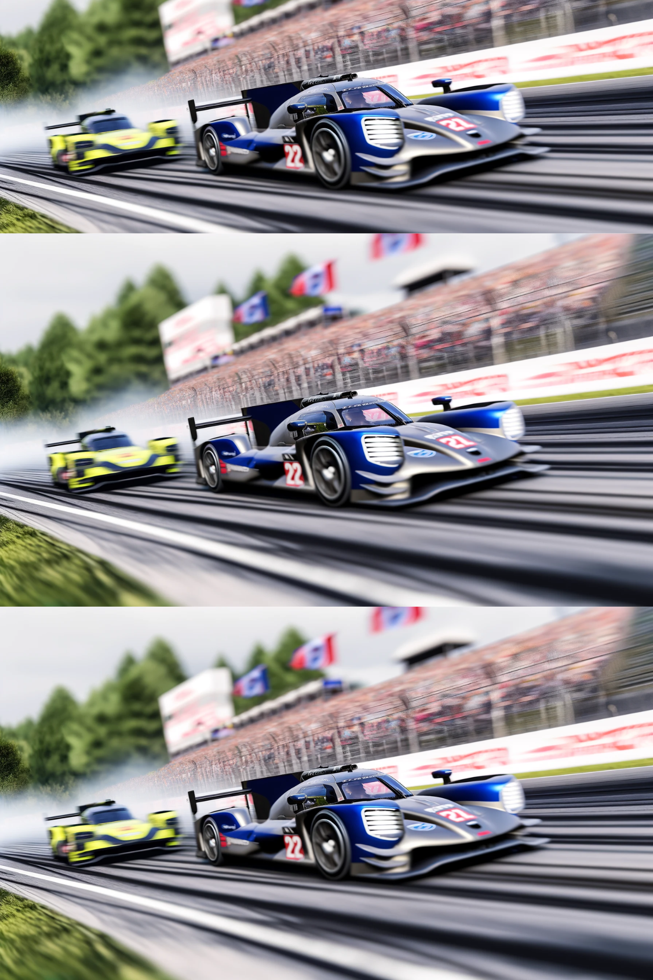 Sticker Sheet / Greeting Card – Car Racing 3 Collage Cat. No. 482