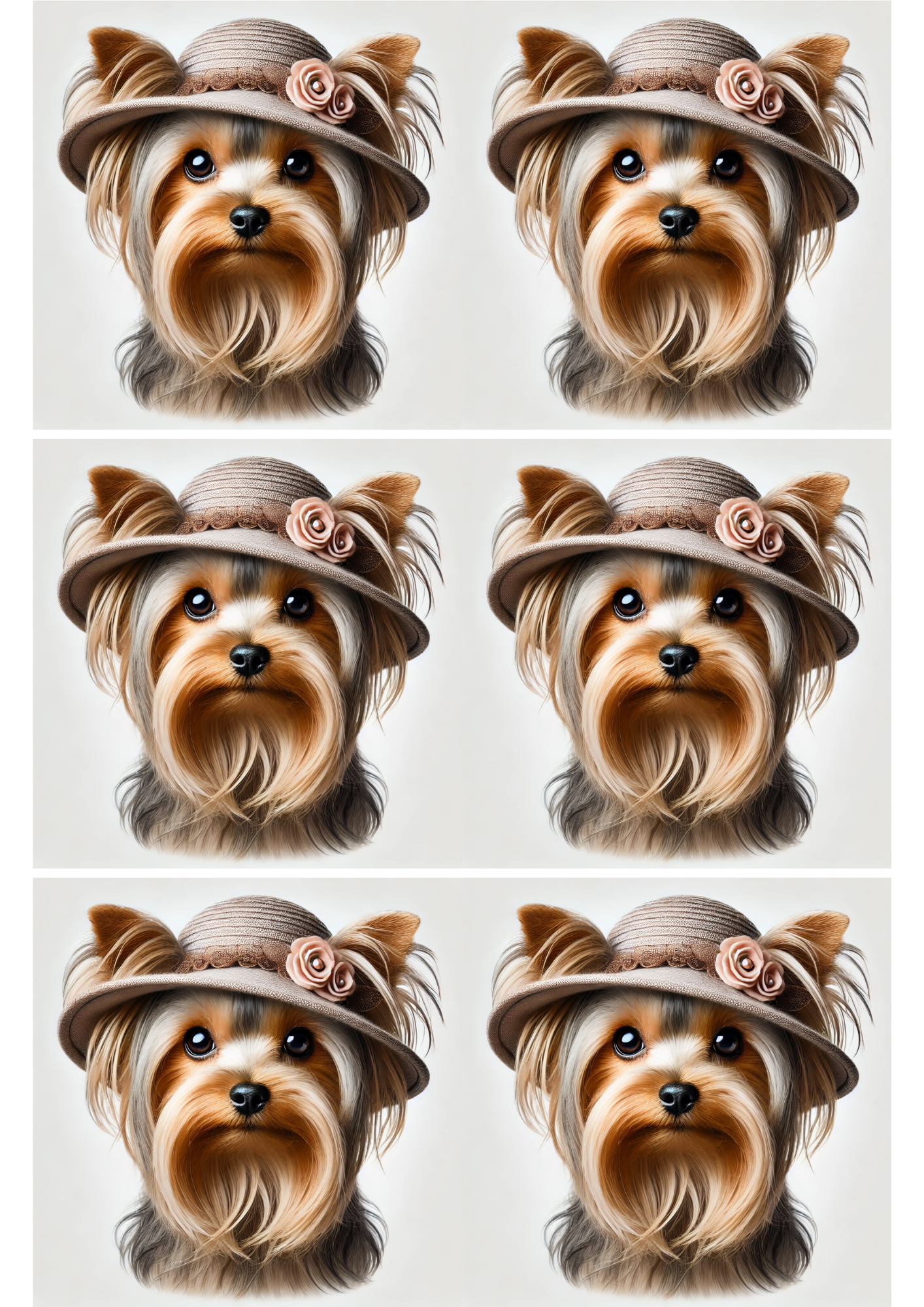 Sticker Sheet / Greeting Card – York Terrier 2 Collage Cat. No. 2717