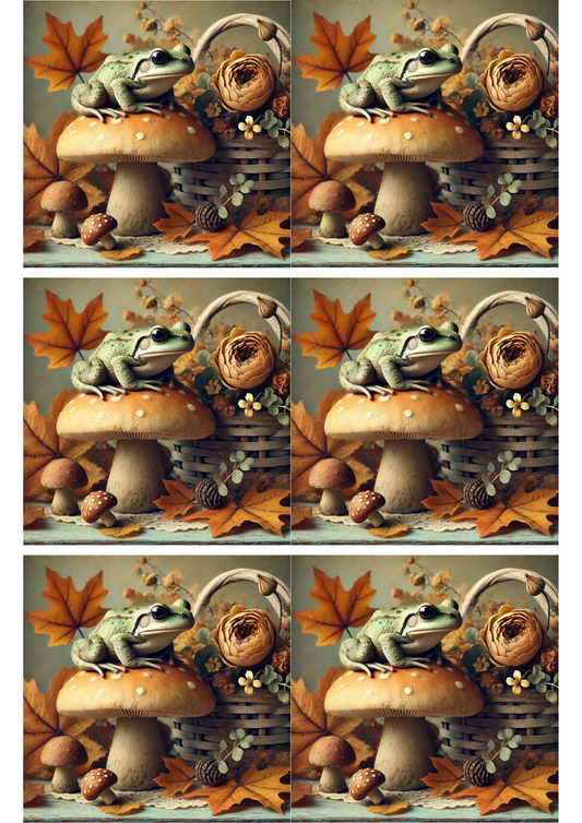 Sticker Sheet – Frog in Autumn Collage Cat. No. 2719
