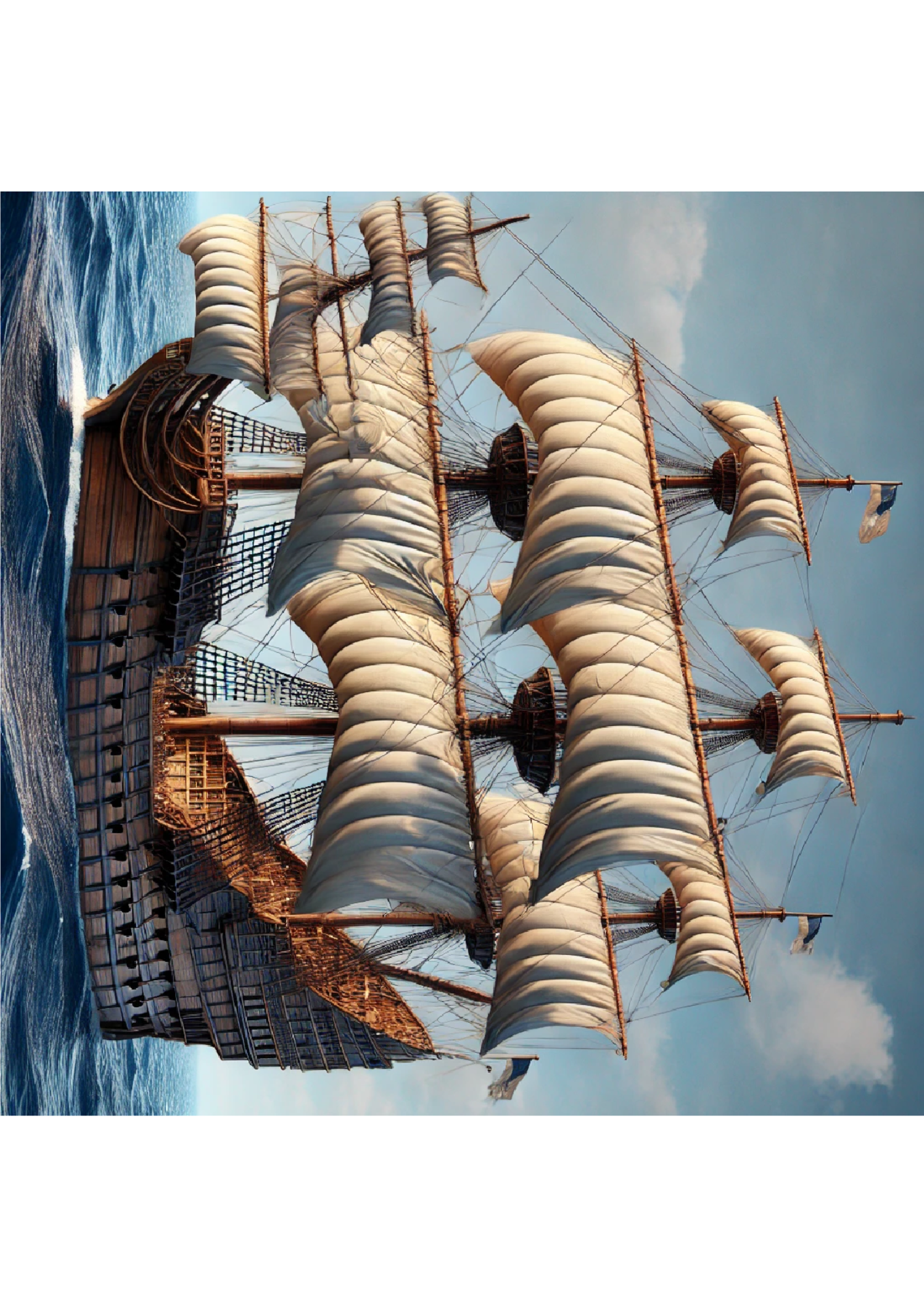 Sticker Sheet / Greeting Card – Medieval Sailing Ship Full Cat. No. 1412