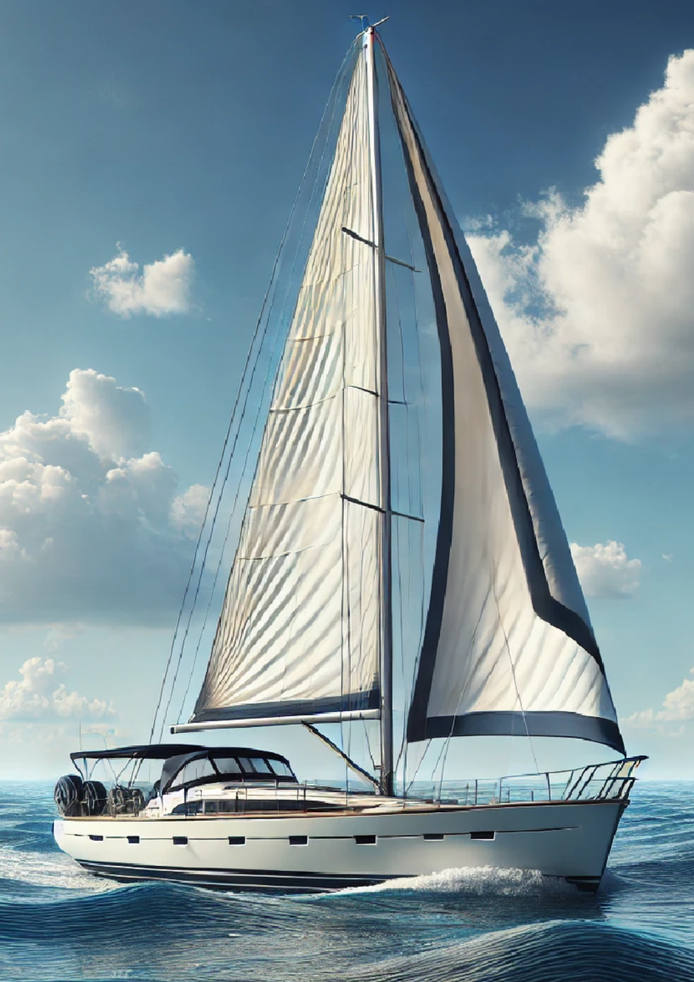 Sticker Sheet / Greeting Card – Sailboat Full Cat. No. 1416