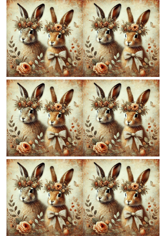 Sticker Sheet – Hares in Autumn Collage Cat. No. 2723