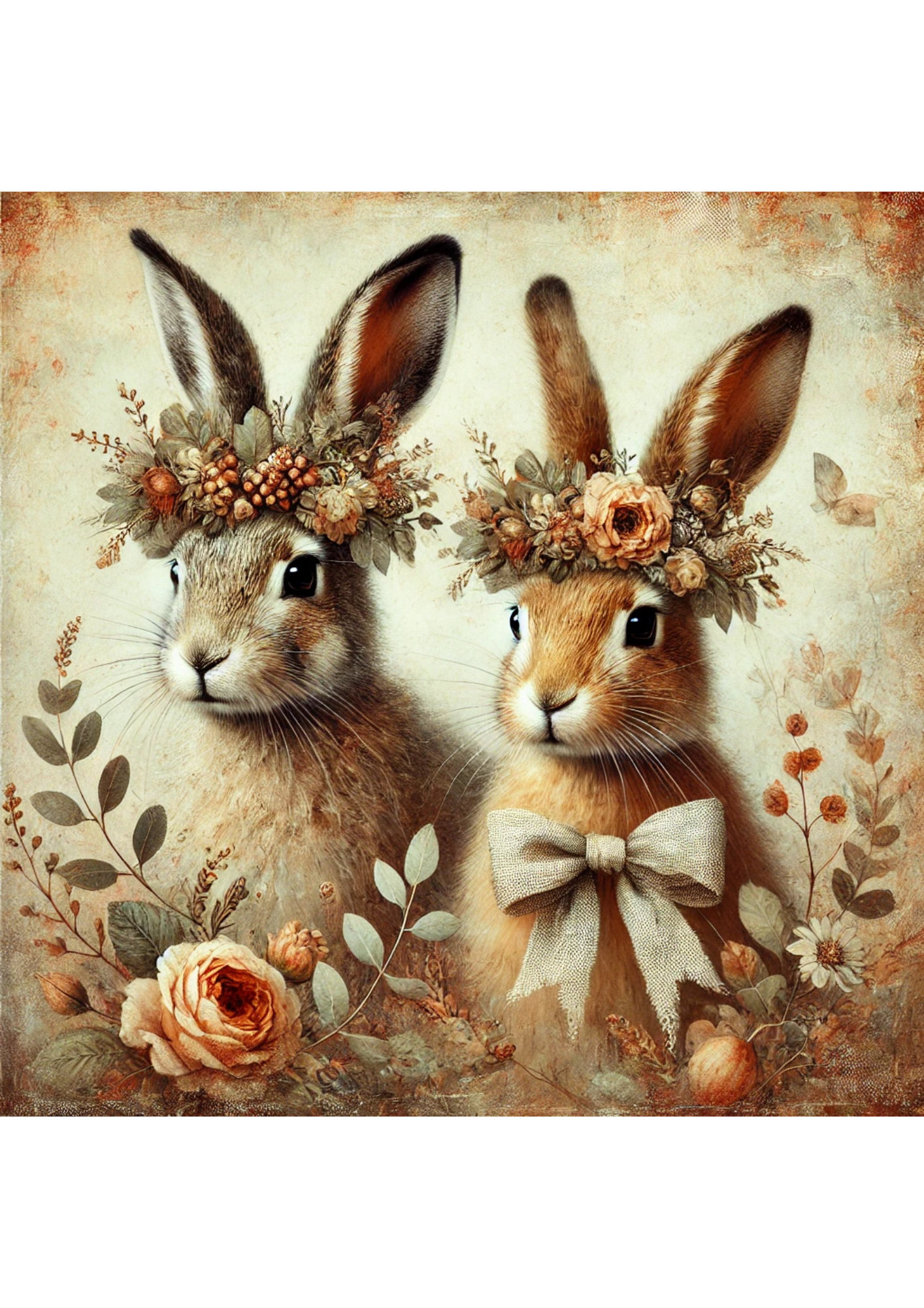 Sticker Sheet / Greeting Card – Hares in Autumn Full Cat. No. 2724