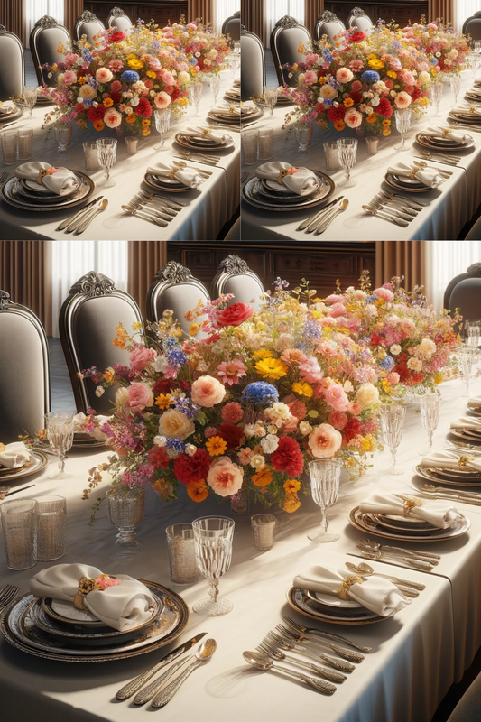 Sticker Sheet Tableware and Flower Bouquet Cat. No. 487