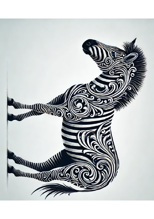 Sticker Sheet Zebra In Gothic Style Full Cat. No. 1482