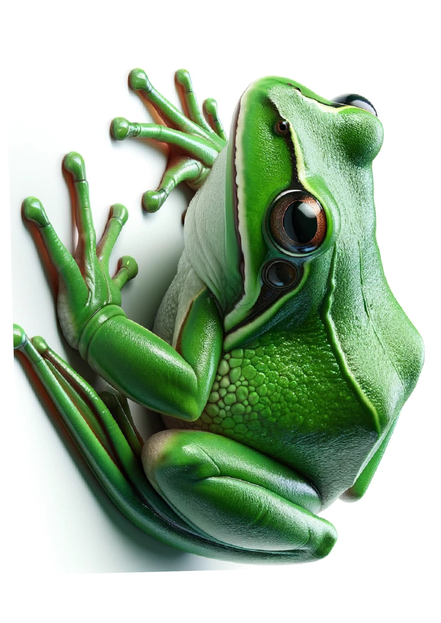 Sticker Sheet / Greeting Card – Green Frog In A Mink Full Cat. No. 1187