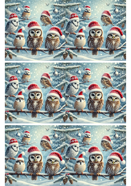 Sticker Sheet – Owls in Winter Collage Cat. No. 2735