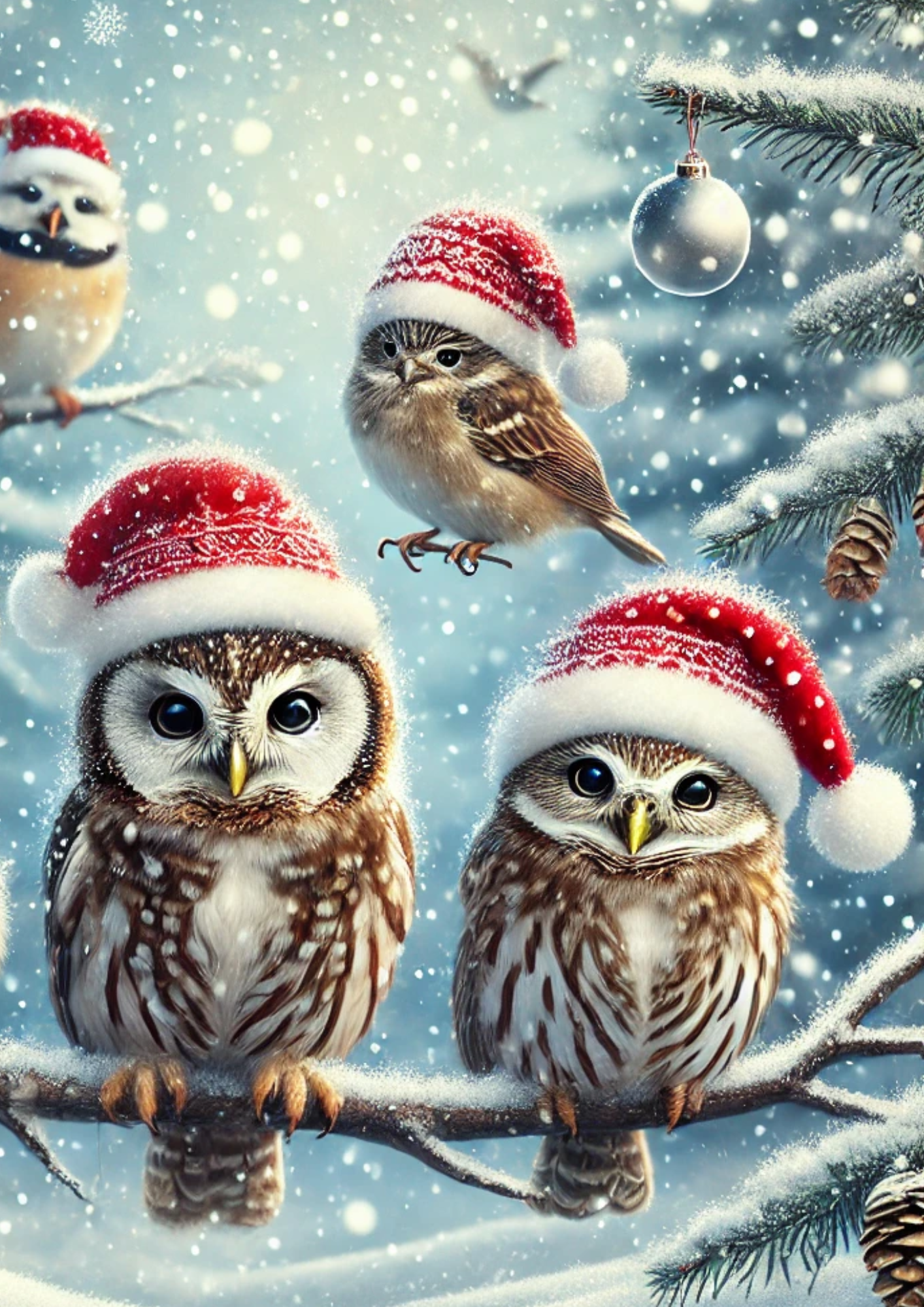 Sticker Sheet / Greeting Card – Owls in Winter Full Cat. No. 2736