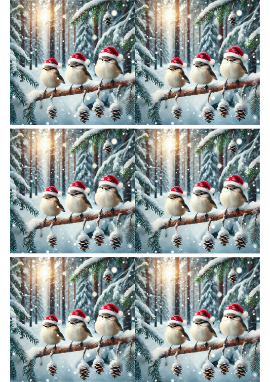 Sticker Sheet – Winter Bird Trio Collage Cat. No. 2739
