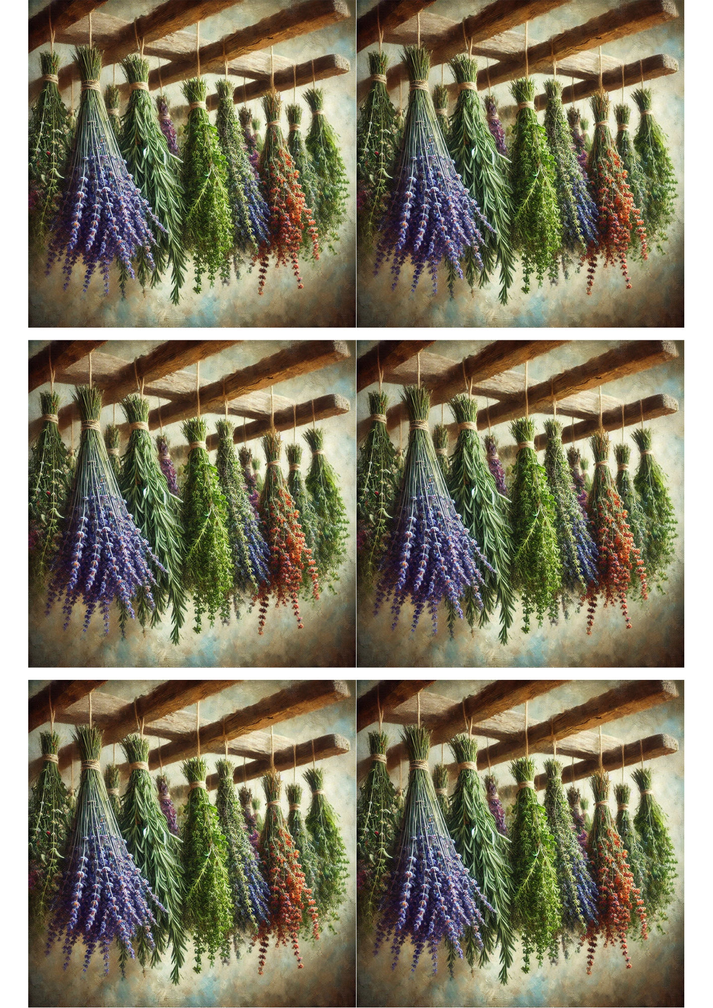 Sticker Sheet / Greeting Card – Herbs Collage Cat. No. 2743