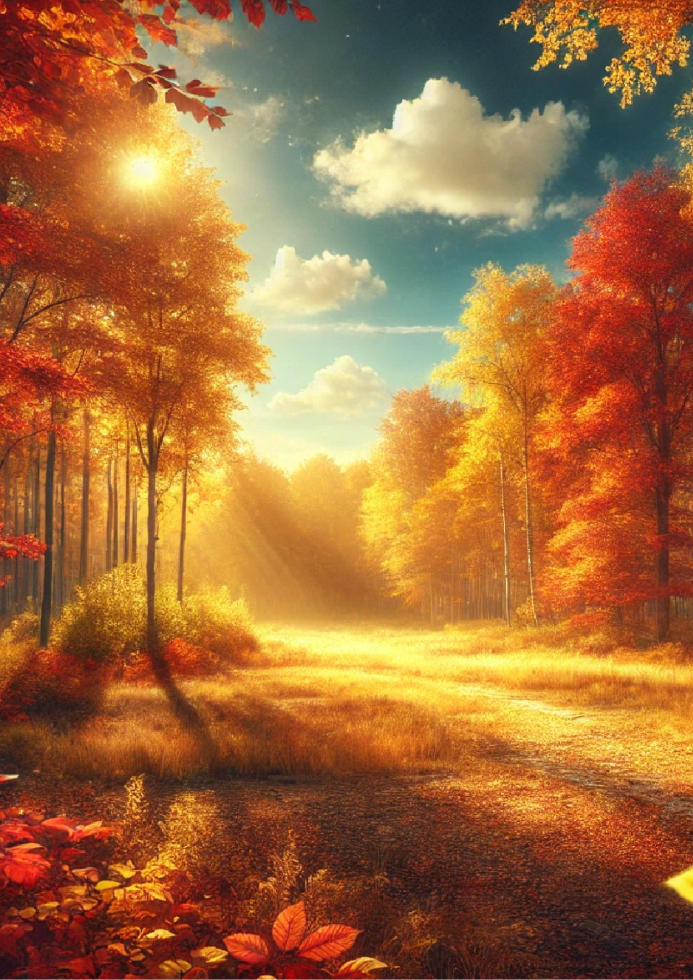 Sticker Sheet / Greeting Card – Golden Polish Autumn Full Cat. No. 1410