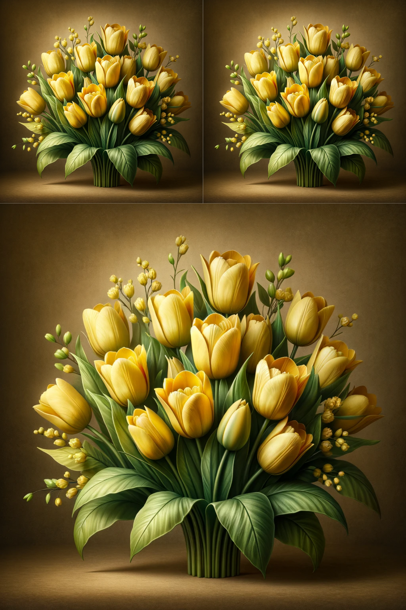 Sticker Sheet / Greeting Card – Yellow Tulips Cat. No. 488