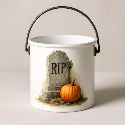 Halloween Tombstone Clipart – 24 Spooky PNGs – Graveyard Watercolor Set