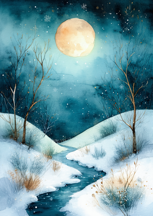 Sticker Sheet / Greeting Card – Winter Landscape Full Cat. No. 10015