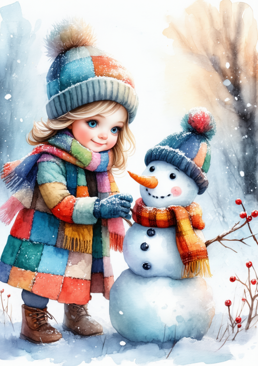 Sticker Sheet / Greeting Card – My Little Snowman Full Cat. No. 10061