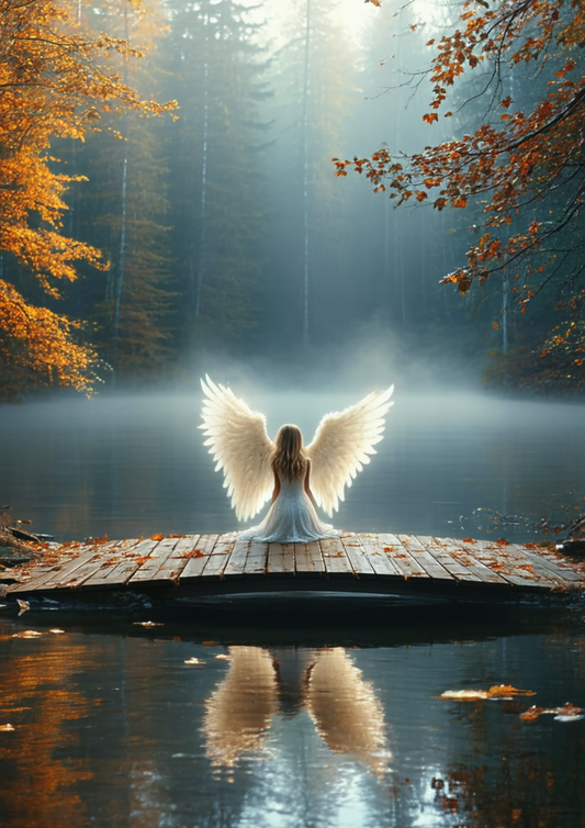 Sticker Sheet / Greeting Card – The Angel by the Silent Lake Full Cat. No. 10071