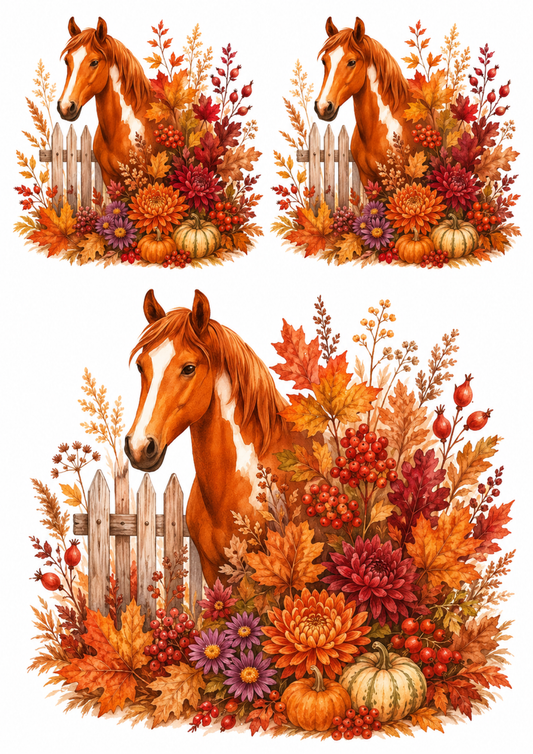 Sticker Sheet / Greeting Card – Autumn Grace Collage Cat. No. 10109