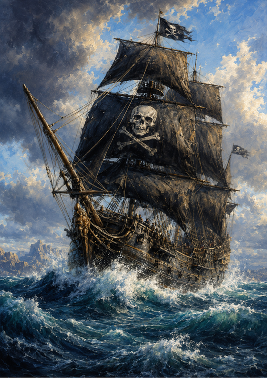 Sticker Sheet / Greeting Card – Pirate Ship Full Cat. No. 10216