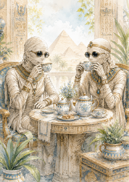 Sticker Sheet / Greeting Card – Egyptian Mummies Full Cat. No. 10275