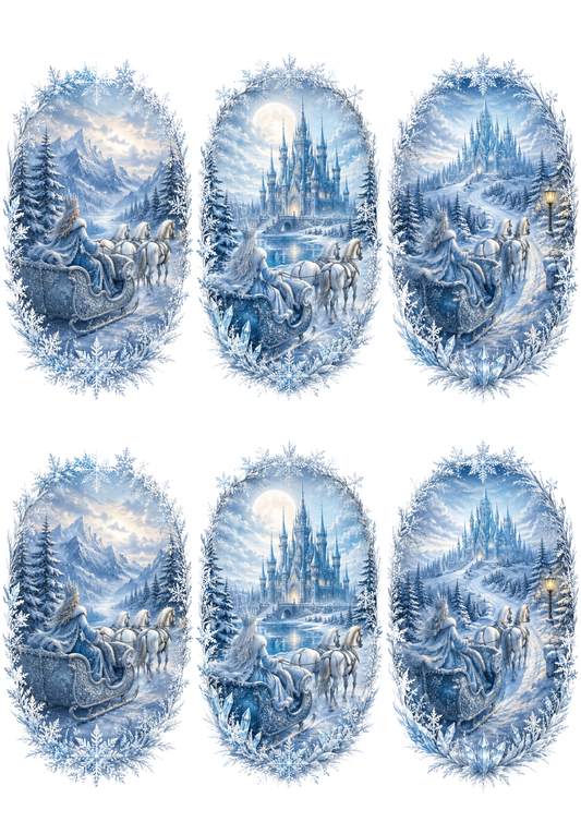 Sticker Sheet / Greeting Card – White Queen Journey Collage Cat. No. 10382