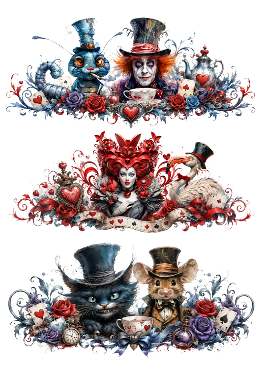 Sticker Sheet / Greeting Card – Wonderland Garlands Collage Cat. No. 10411