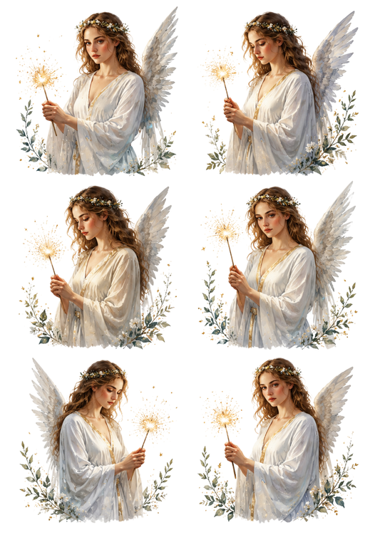 Sticker Sheet / Greeting Card – Beautiful Angel Collage Cat. No. 10418