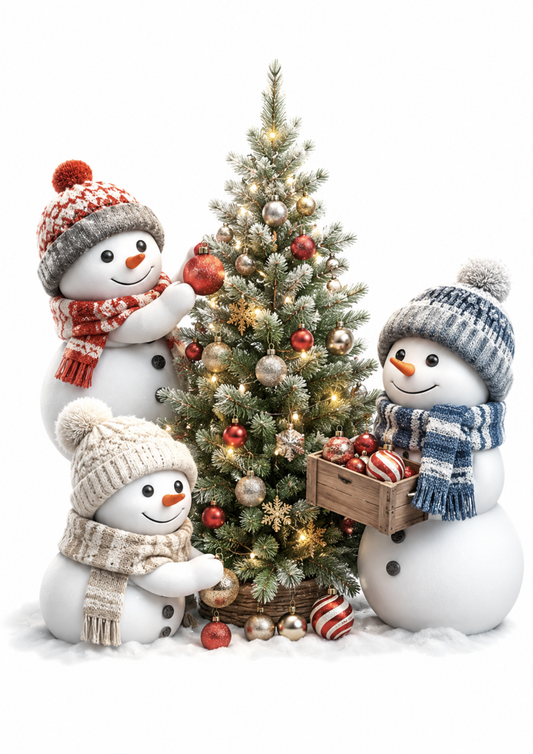 Sticker Sheet / Greeting Card – Let's Decorate Christmas Tree Collage Cat. No. 10423