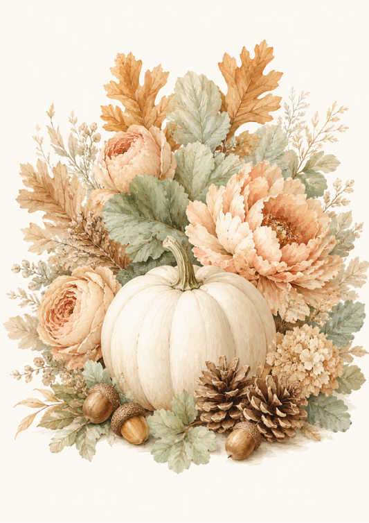 Sticker Sheet / Greeting Card – Pastel Pumpkin Full Cat. No. 10429