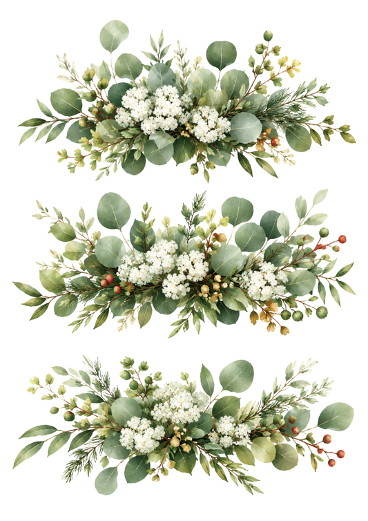 Sticker Sheet / Greeting Card – Botanical Greenery Collage Cat. No 10445