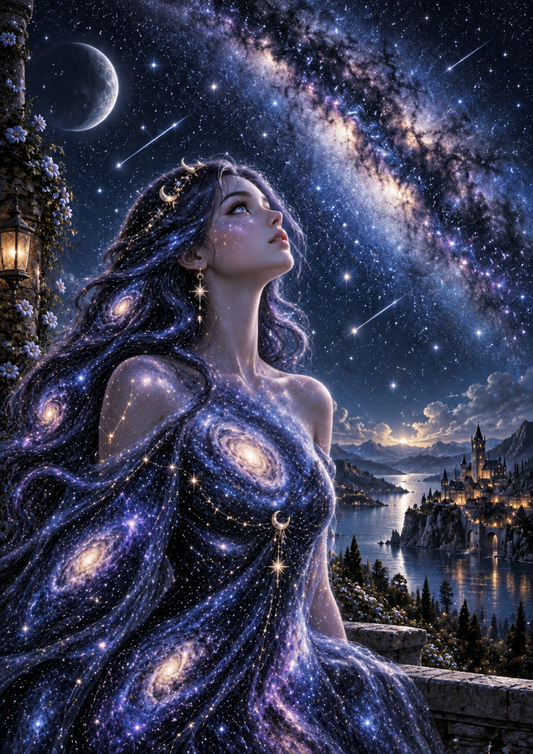 Sticker Sheet / Greeting Card – Galactic Woman Full Cat. No 10464