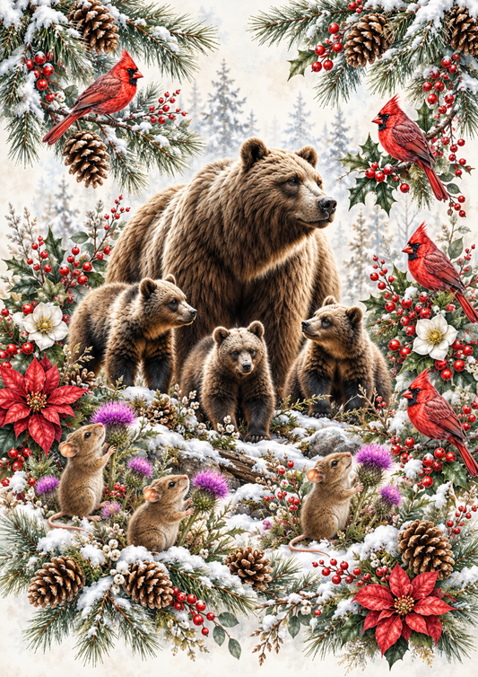Sticker Sheet / Greeting Card – Bear Winter Wonderland Full Cat. No 10496
