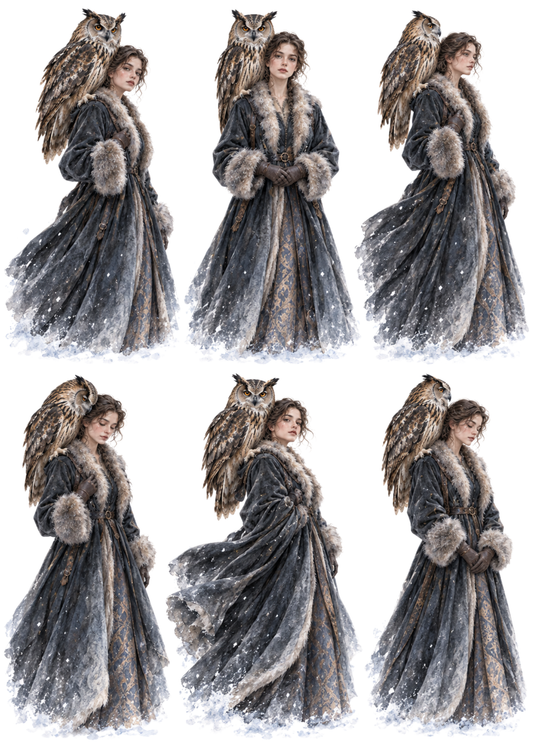 Sticker Sheet / Greeting Card – Guardian of the Frozen Kingdom Collage Cat. No 10540