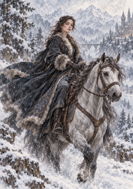 Sticker Sheet / Greeting Card – Winter Queen’s Companion Full Cat. No 10541